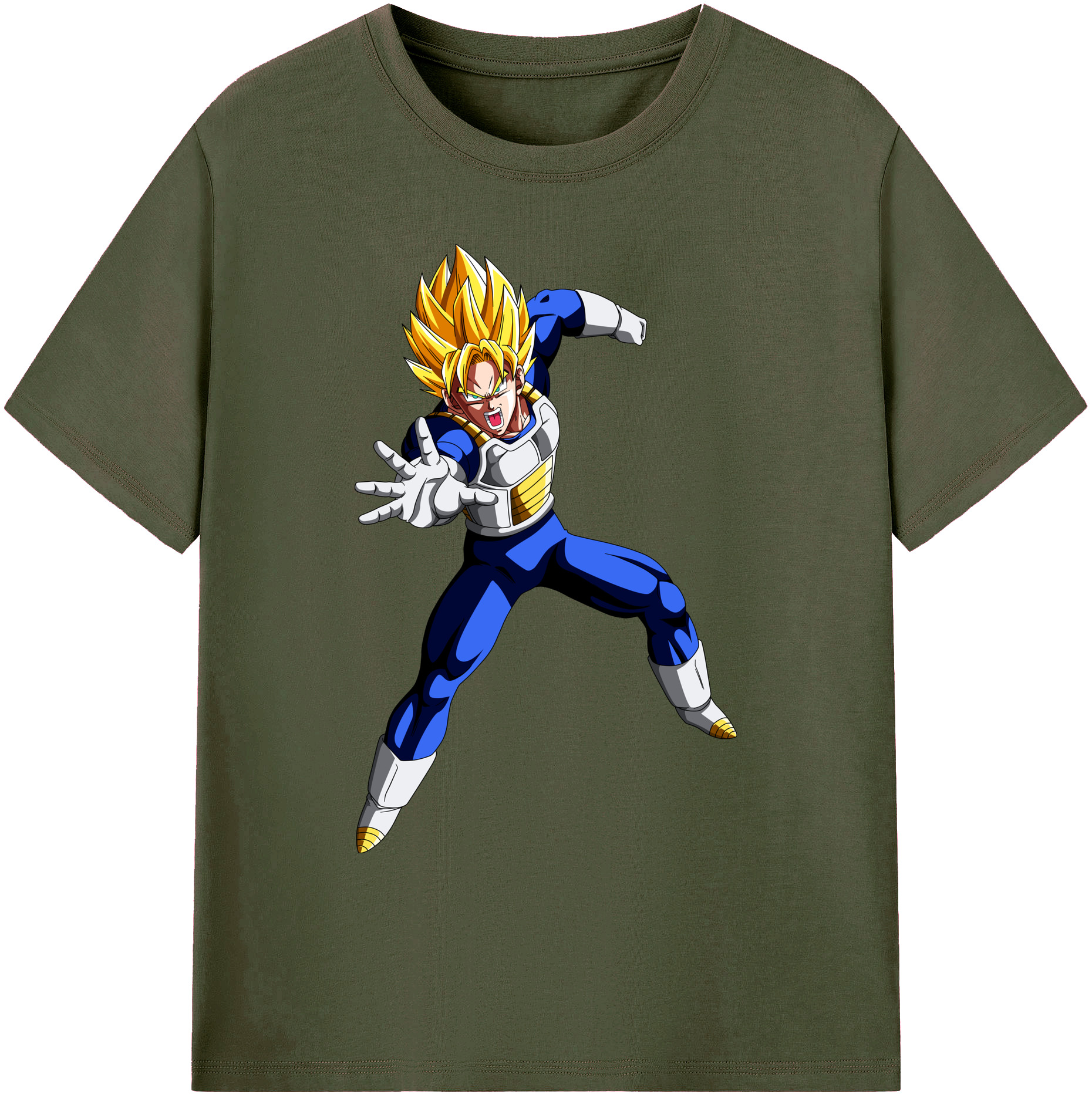 （画像用） ドラゴンボール ベジータ四世（Bejīta Yonsei）DRAGON BALL Vegeta IV 綿100％ メンズ半袖Tシャツ｜肌触りやわらか＆通気性